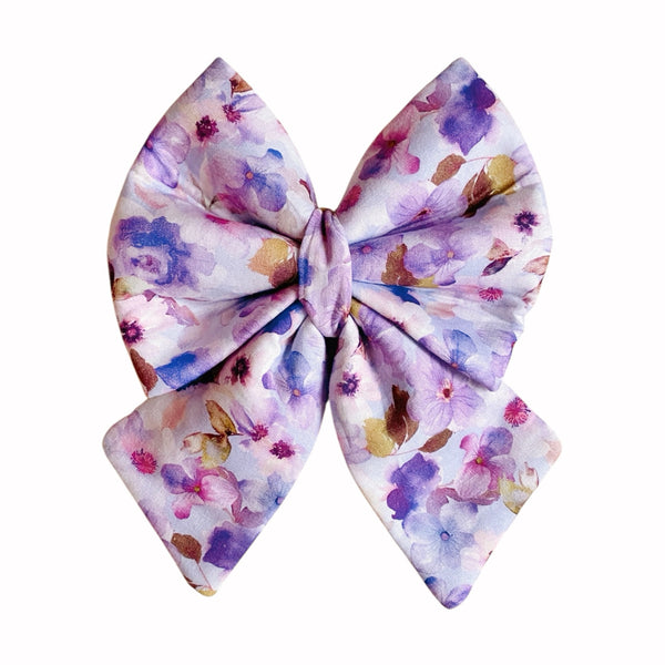 purple pansy bow 💜