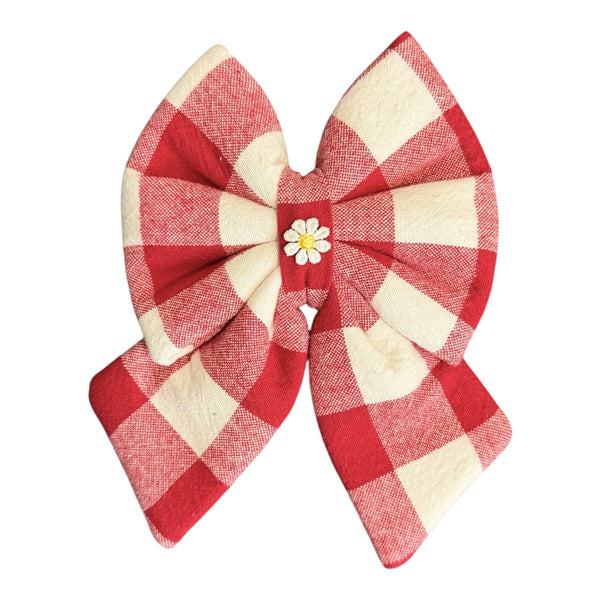 red checkered bow 🎀